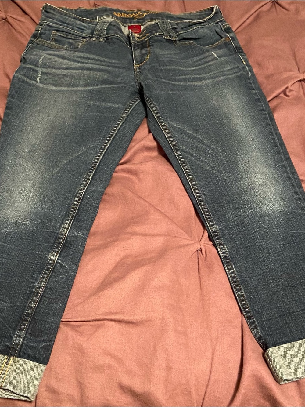 Arizona Jean Company Women's Medium Blue Denim Capris
